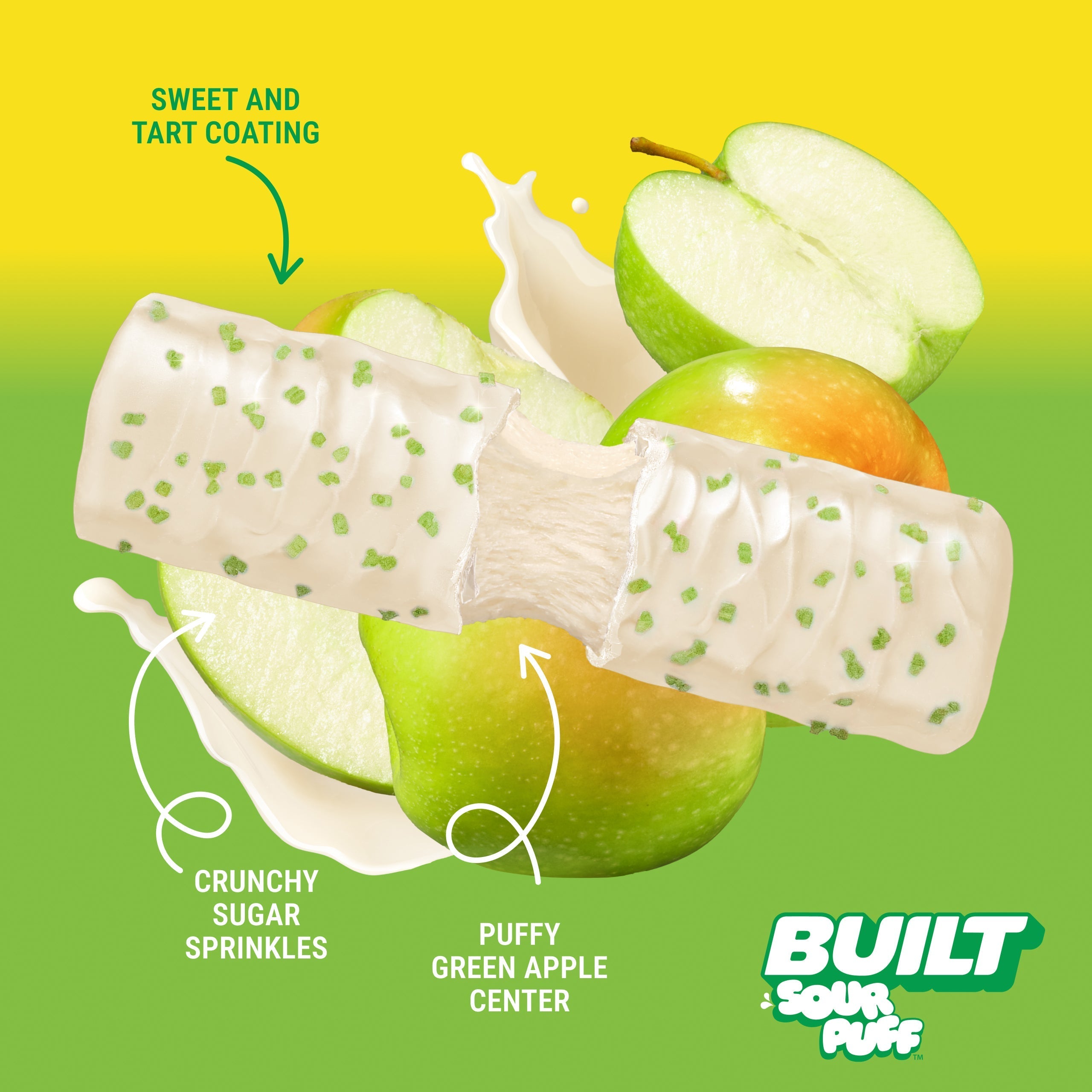 Green Apple Crush Sour Puff 4ct